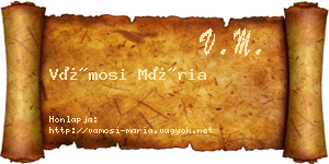 Vámosi Mária névjegykártya